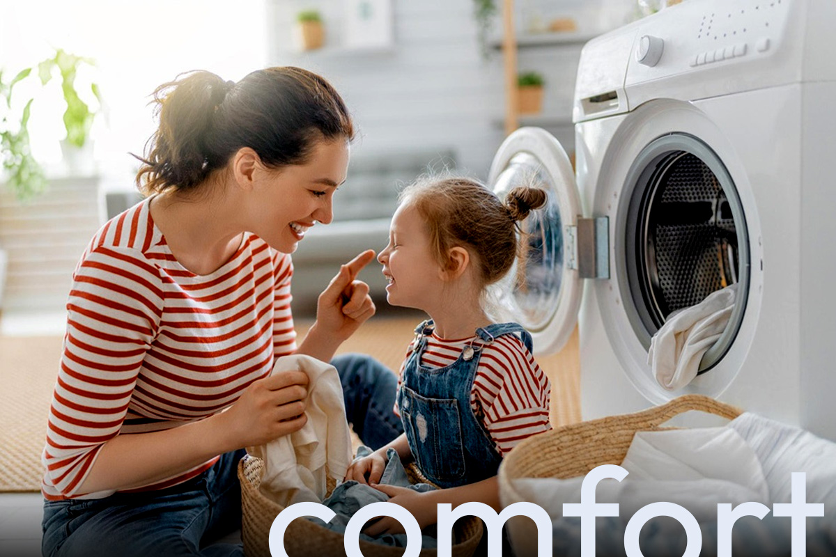 woman and child in house